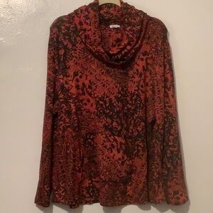 AVENUE soft boat neck top with kangaroo pocket 3X  22 24 Pit to Pit 29 inches